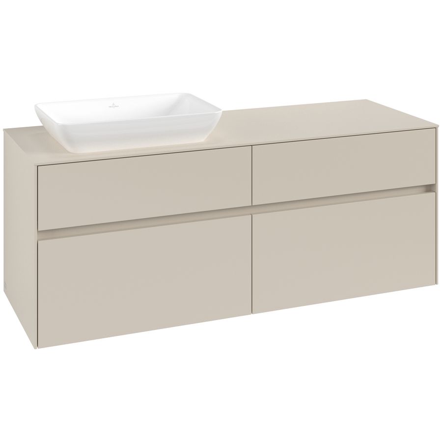 Wastafelonderkast Collaro 1400x548x500mm Cashmere Grey C117B0VN