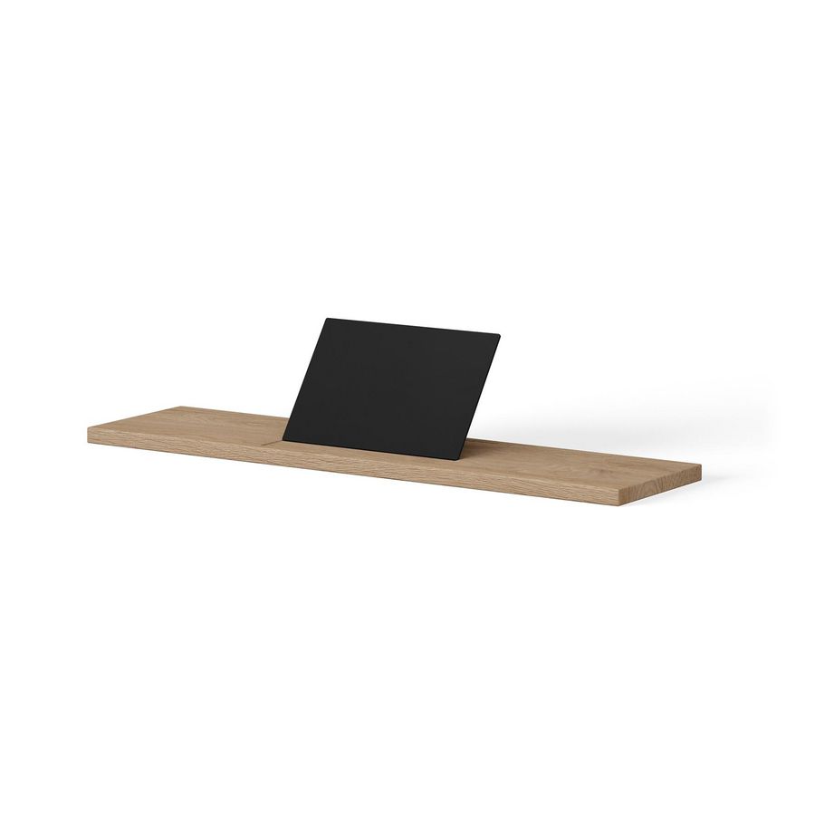 Wooden badplank 780mm massief eiken old grey mat zwart