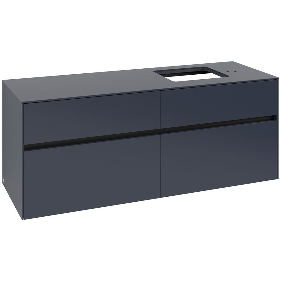 Wastafelonderkast Collaro 1400x548x500mm Marine Blue C13300VQ