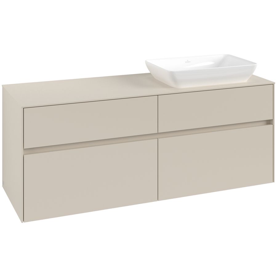 Wastafelonderkast Collaro 1400x548x500mm Cashmere Grey C11800VN