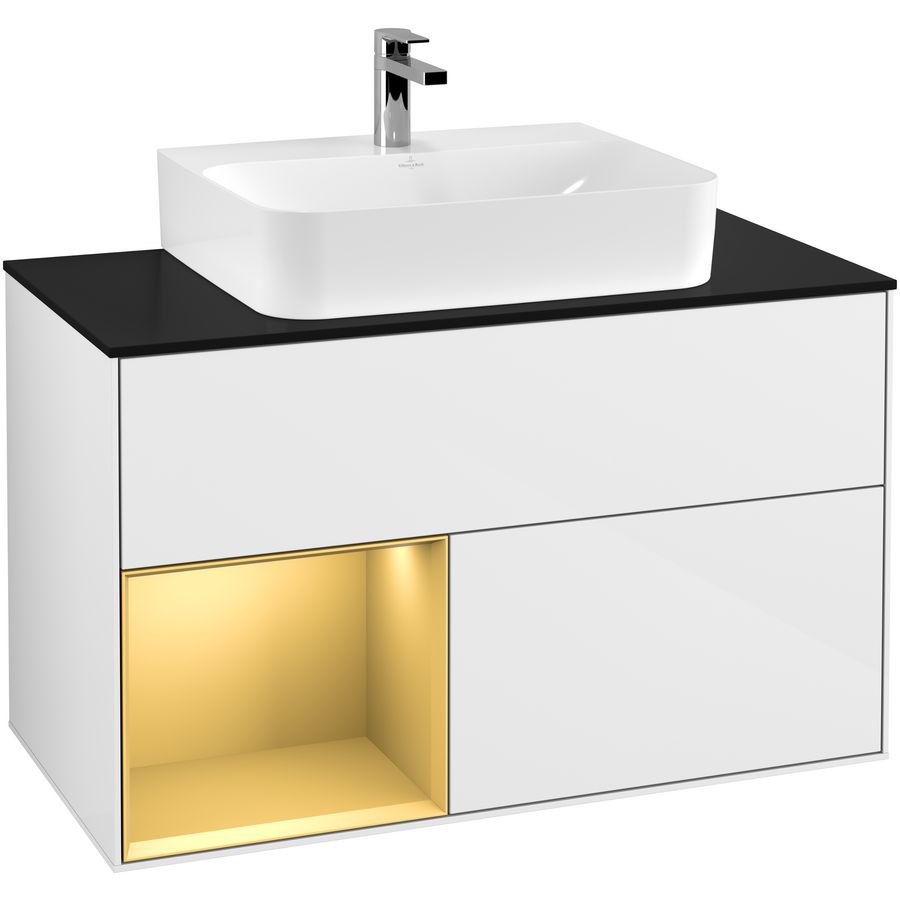 Wastafelonderkast Finion 1000x603x501mm G.White.L F112HFGF