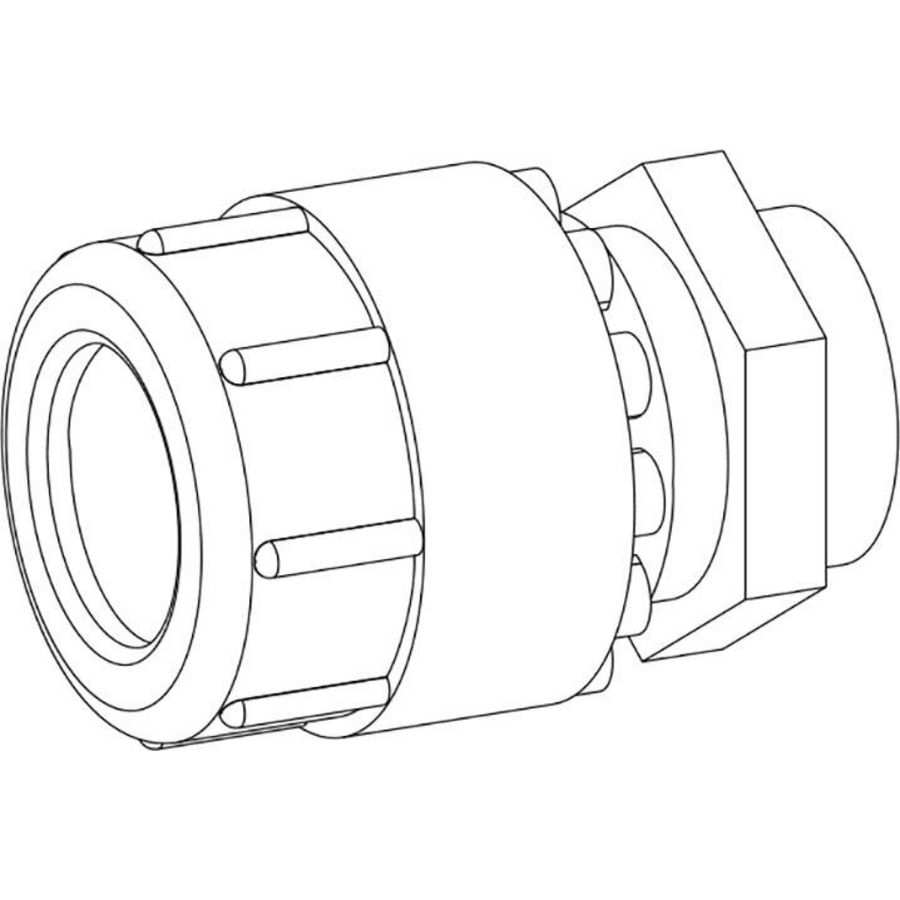 Overgangskoppeling capulair soldeereind 40x35mm zwart