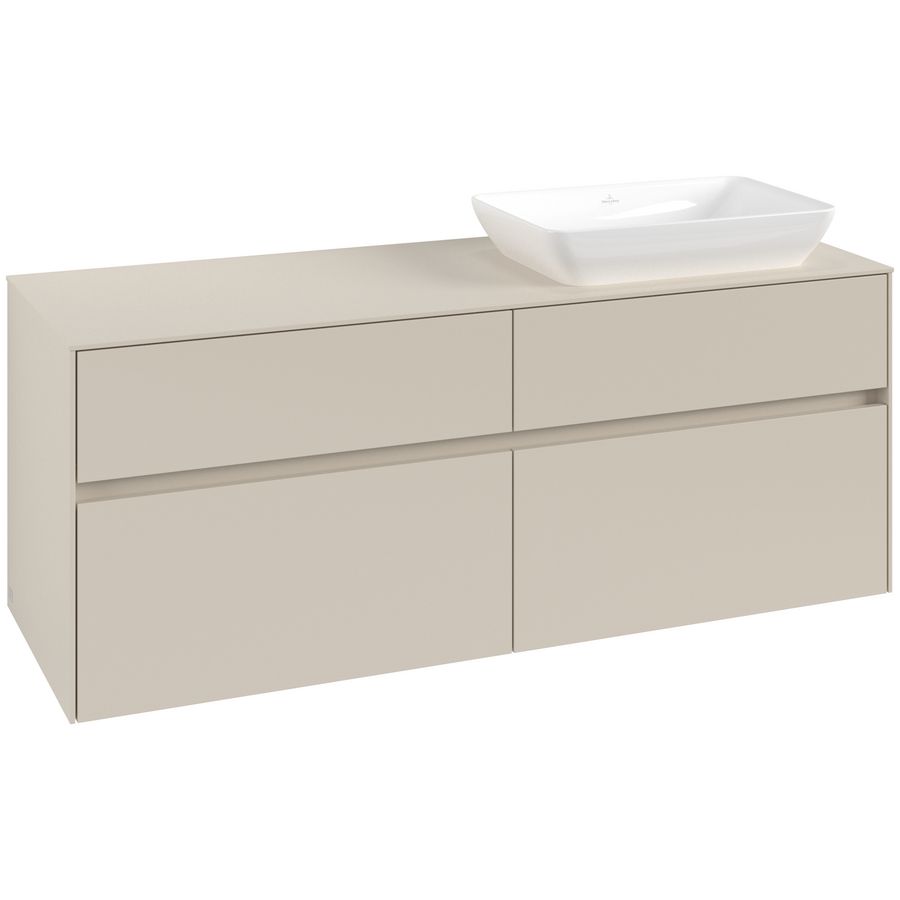 Wastafelonderkast Collaro 1400x548x500mm Cashmere Grey C118B0VN