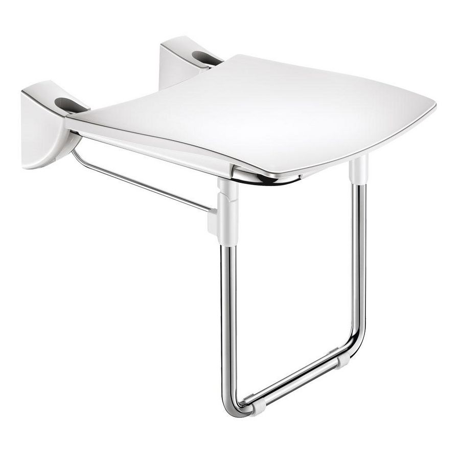 Douchezitje opklapbaar extra comfort voet RVS glanz. gepol.