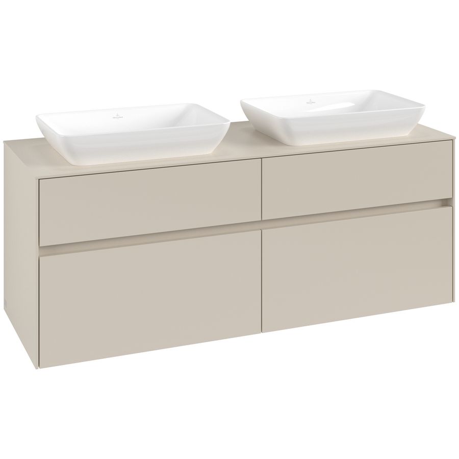 Wastafelonderkast Collaro 1400x548x500mm Cashmere Grey C11900VN