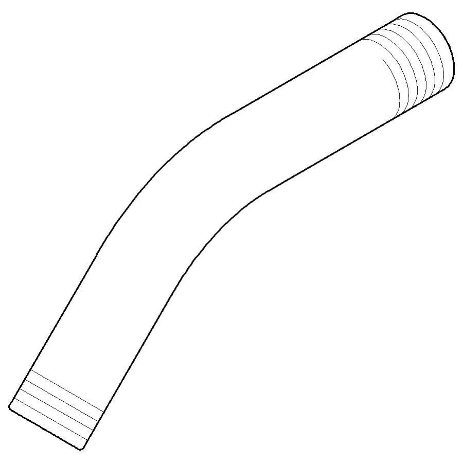 Aansluiting 140x65x21mm Champagne gebors. (22kt Goud)
