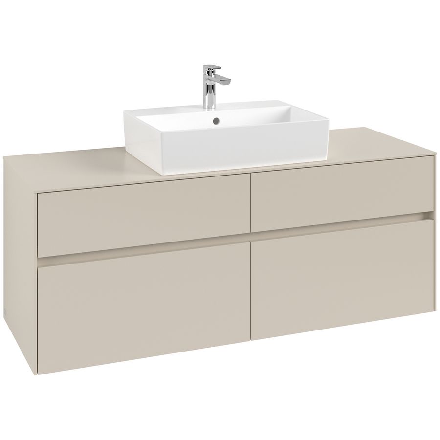 Wastafelonderkast Collaro 1400x548x500mm Cashmere Grey C131B0VN