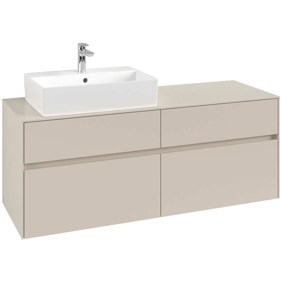 Wastafelonderkast Collaro 1400x548x500mm Cashmere Grey C13200VN