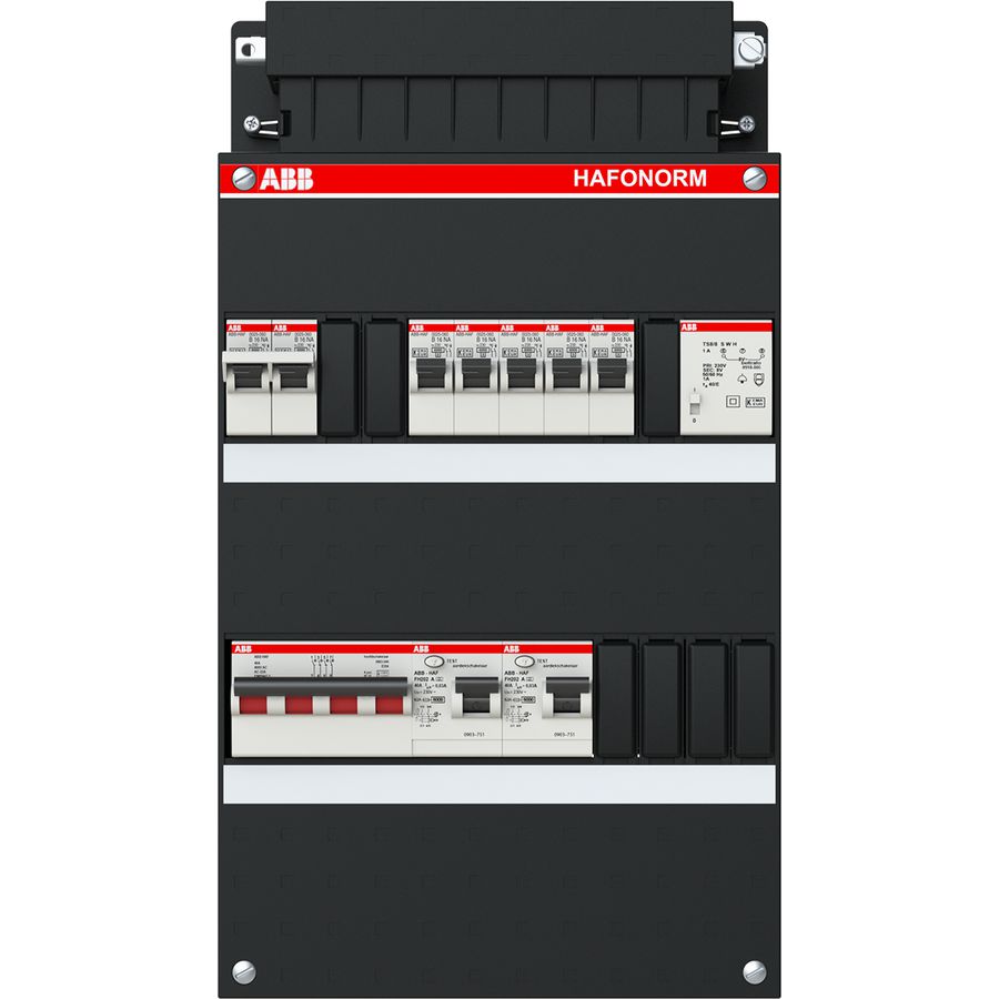 Installatiekast 5x achter 2x 30mA + F + T + HS 3-fasen