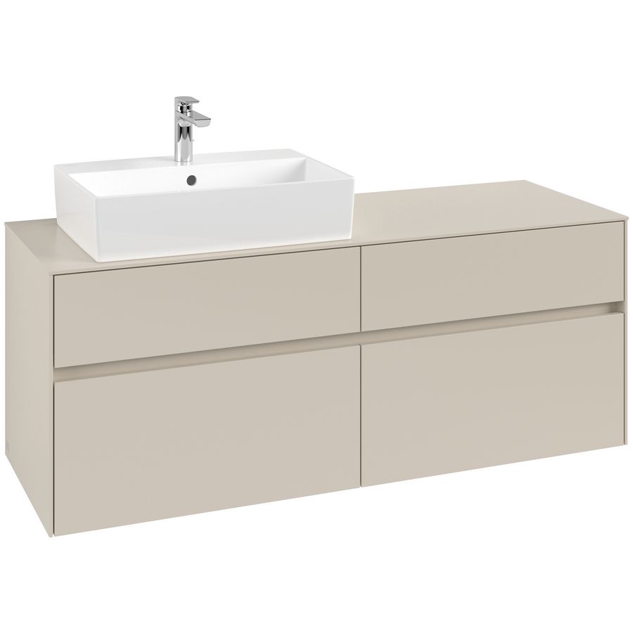 Wastafelonderkast Collaro 1400x548x500mm Cashmere Grey C132B0VN