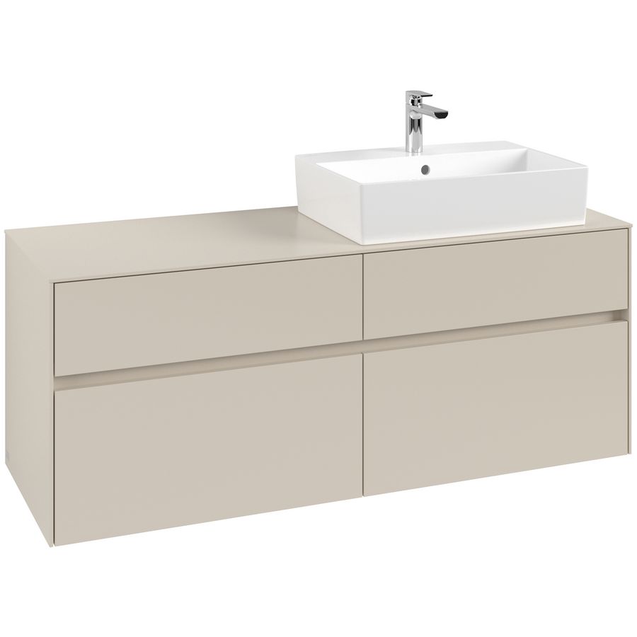 Wastafelonderkast Collaro 1400x548x500mm Cashmere Grey C13300VN