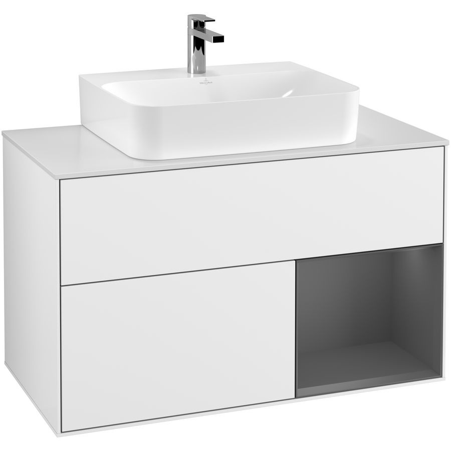 Wastafelonderkast Finion 1000x603x501mm G.White.L F121GKGF