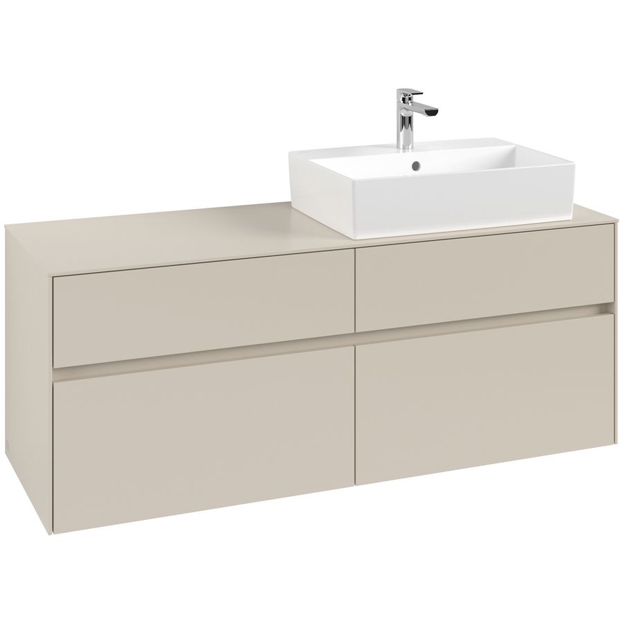 Wastafelonderkast Collaro 1400x548x500mm Cashmere Grey C133B0VN