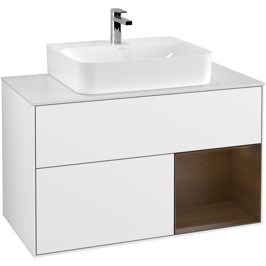 Wastafelonderkast Finion 1000x603x501mm G.White.L F121GNGF