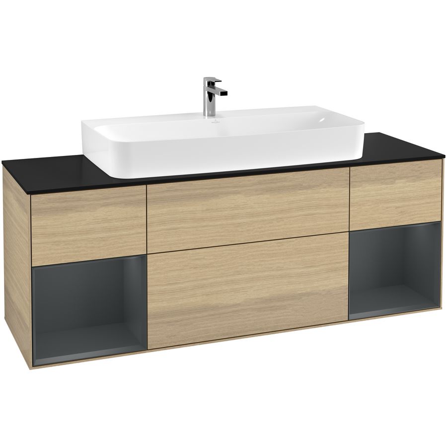 Wastafelonderkast Finion 1600x603x501mm Oak Veneer G212HGPC