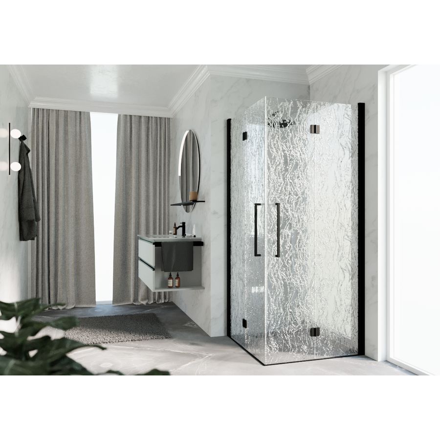 Deel rechts Y22GS hoekinstap 760-780x2000mm zwart aqua