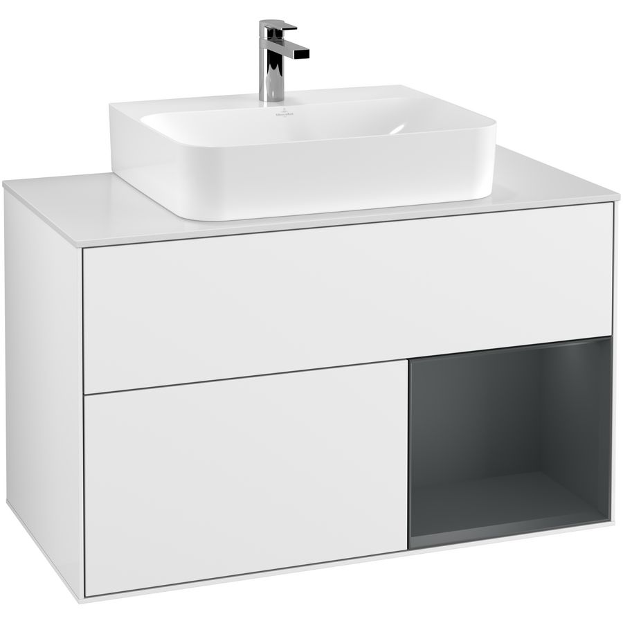 Wastafelonderkast Finion 1000x603x501mm G.White.L F121HGGF