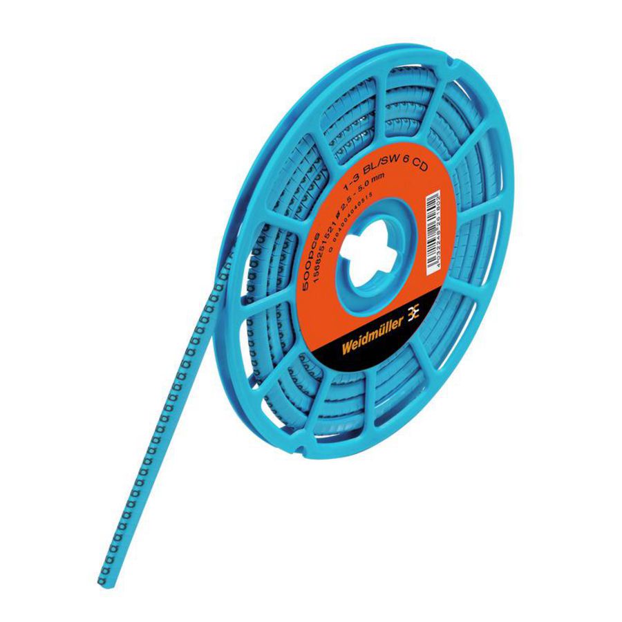 Kabelcoderingsyst. blauw O.D.2.5-5mm PVC so VVE=500