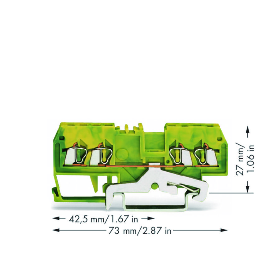 4-draads aardklem 1,5mm² Markering midden 279-837 VVE=100