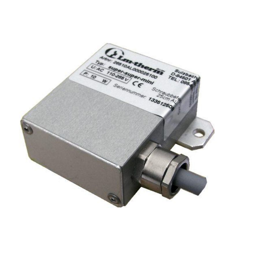 Verwarming temperatuurbereik tot -30°C. 20 Wtype BC+230V