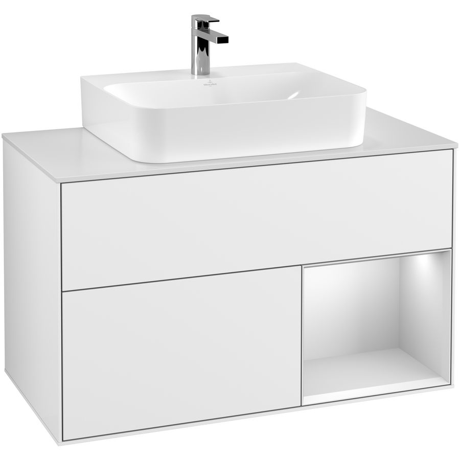 Wastafelonderkast Finion 1000x603x501mm G.White.L F121MTGF