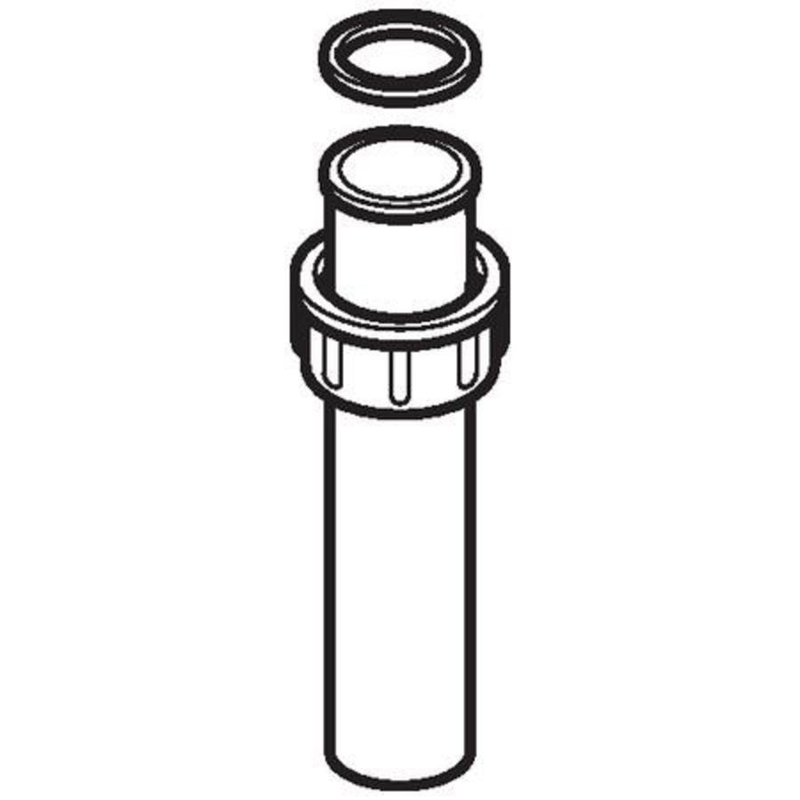 Polyethyleen (PE) sifonaansluitstuk met wartel en pakking d 50/Rg 6
