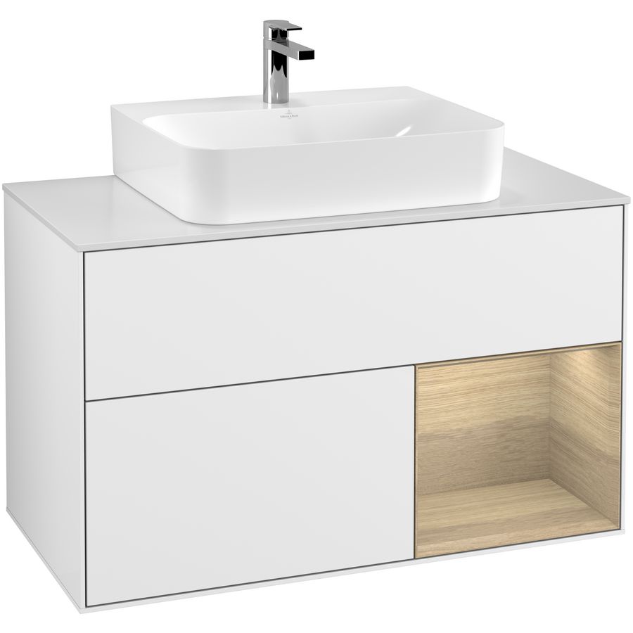 Wastafelonderkast Finion 1000x603x501mm G.White.L F121PCGF