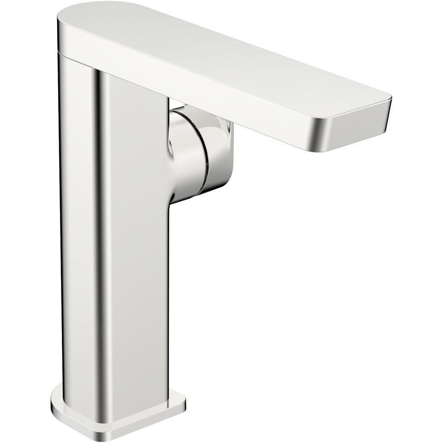 HANSASTELA Eco wastafelkraan 1-hendel zijbediening sprong134mm met aansluitslangen