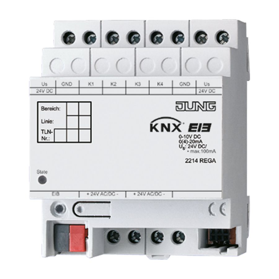 Analoge ingang 4-voudig KNX