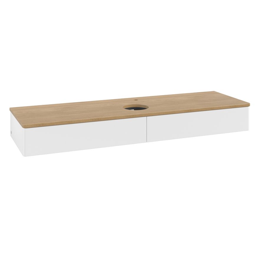Wastafelonderkast Antao 1600x190x500mm White Matt Lacquer K14051MT
