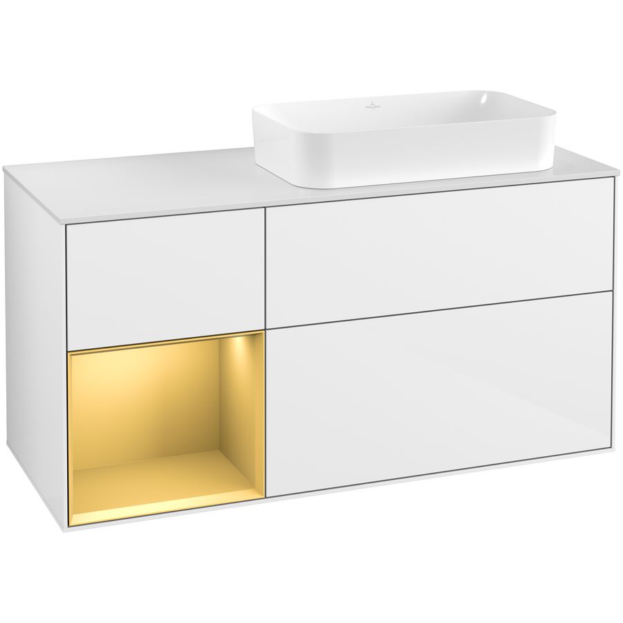 Wastafelonderkast Finion 1200x603x501mm G.White.L G681HFGF