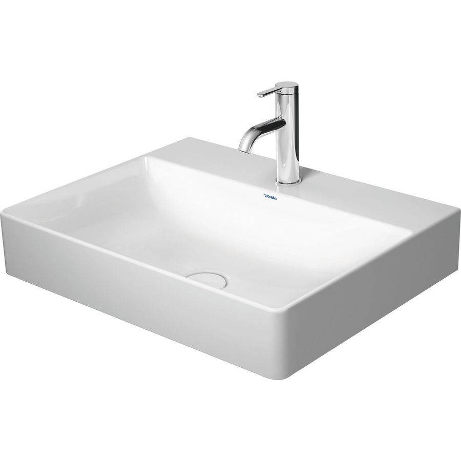 DURASQUARE #235360 wastafel 600mm wit met kraangat