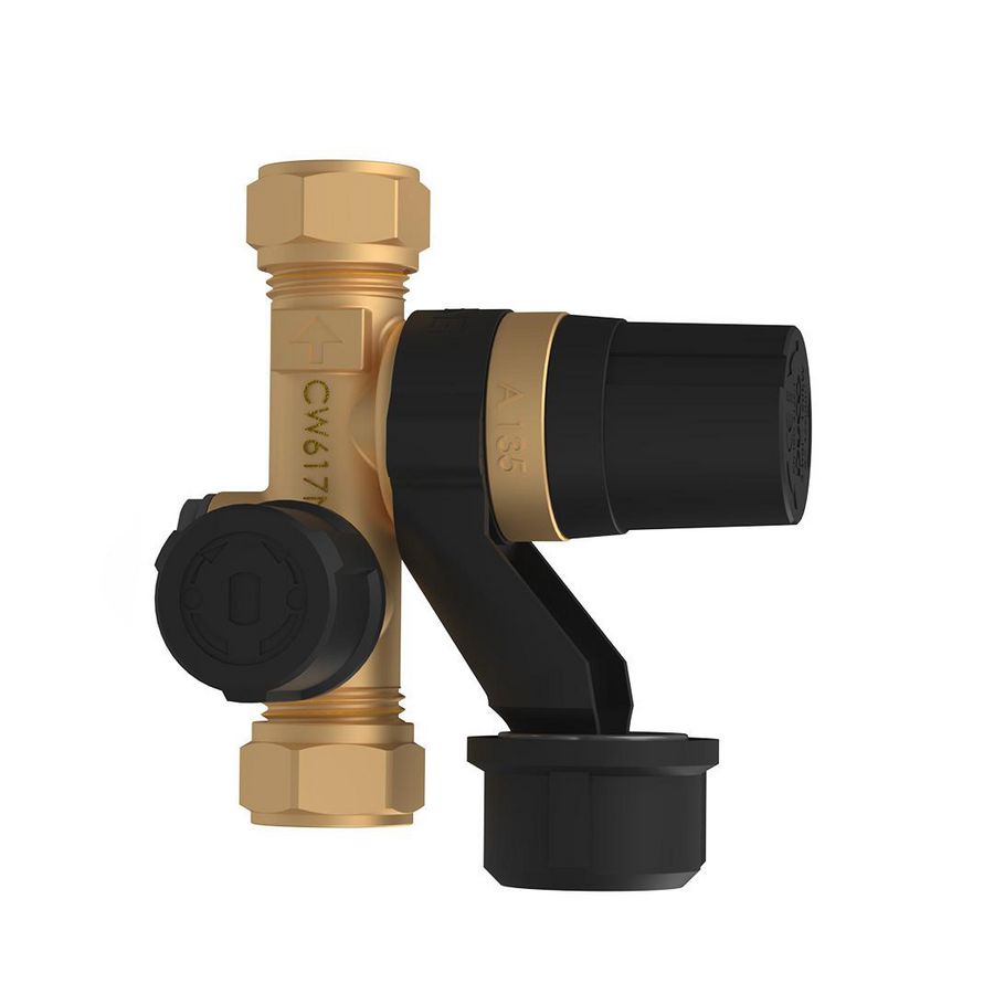 Inlaatcombinatie 15mm knel  6bar max. 2200l/h 75kW