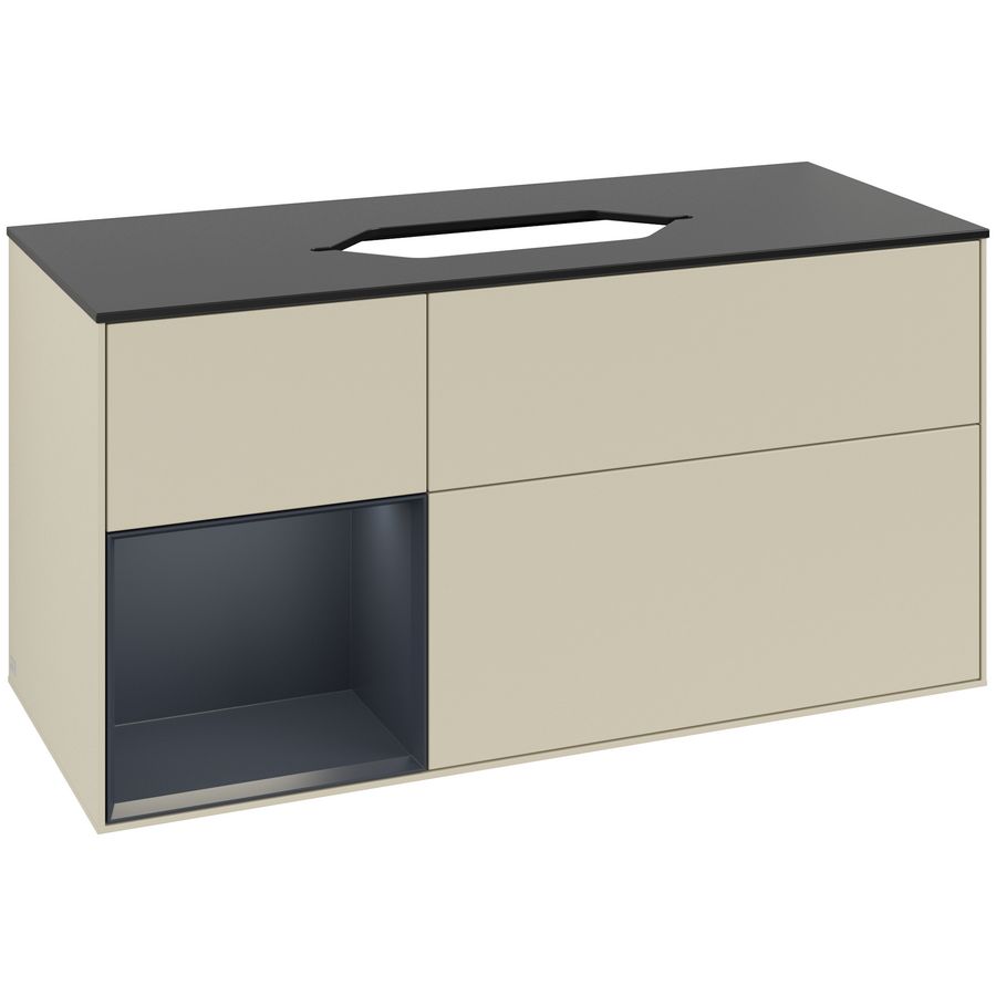 Wastafelonderkast Finion 1200x603x501mm S.Grey Matt Lacquer F702HGHJ