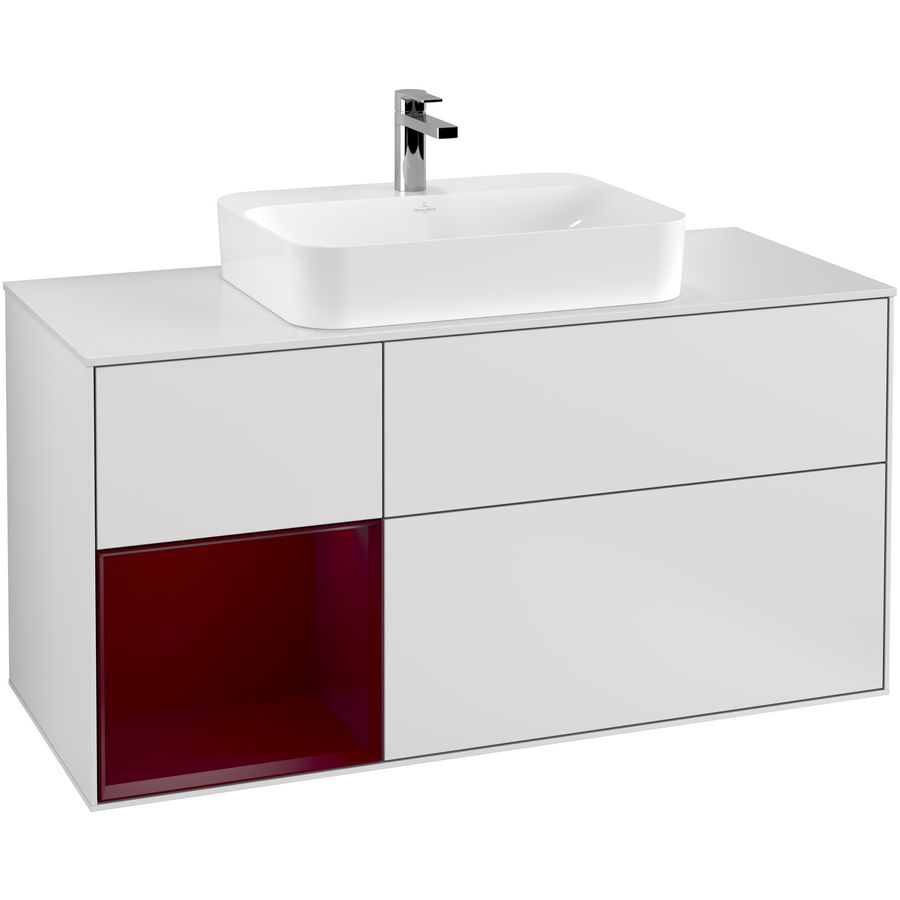 Wastafelonderkast Finion 1200x603x501mm White Matt Lacquer G411HBMT