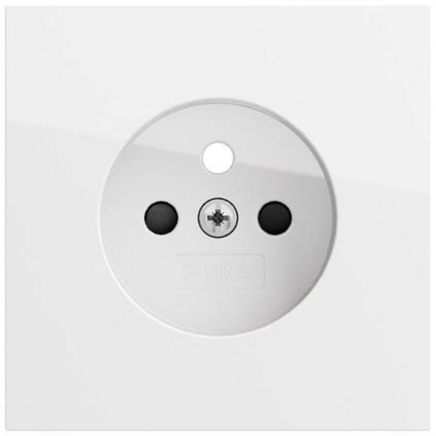 Afdekking wandcontactdoos aarpen SP Gira F100 zuiver wit