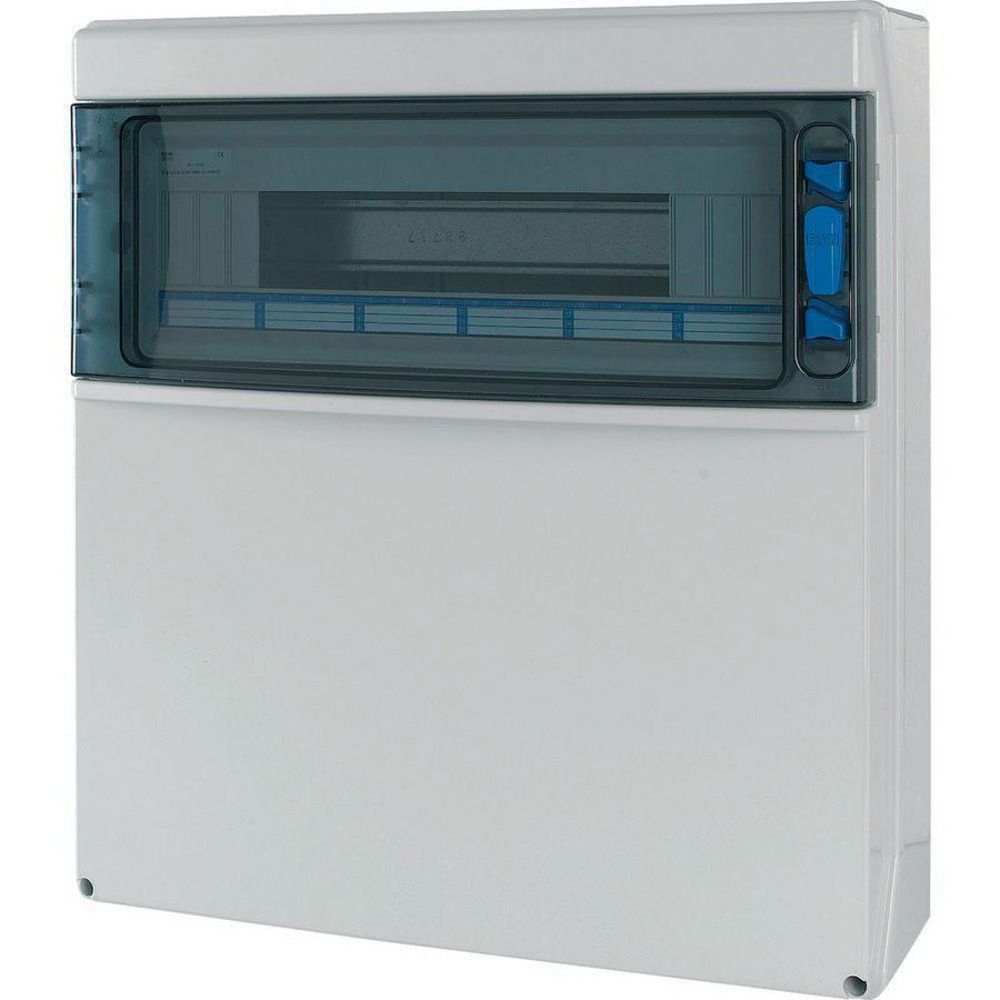 Inst.kast opb. IP65 1x18TE deur transp. incl RAL7035 X VVE=2