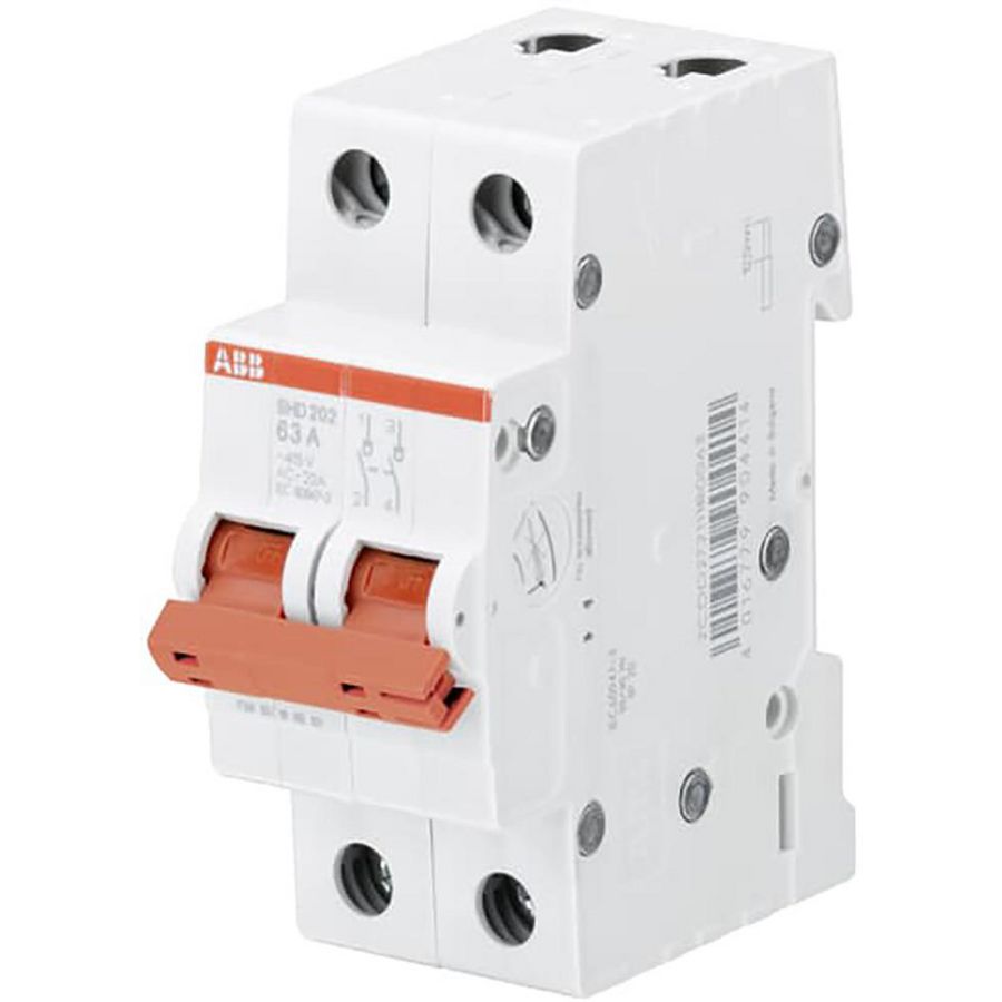 Lastscheider schakelaar rood 2P 25A 415VAC AC-22A 10 kA