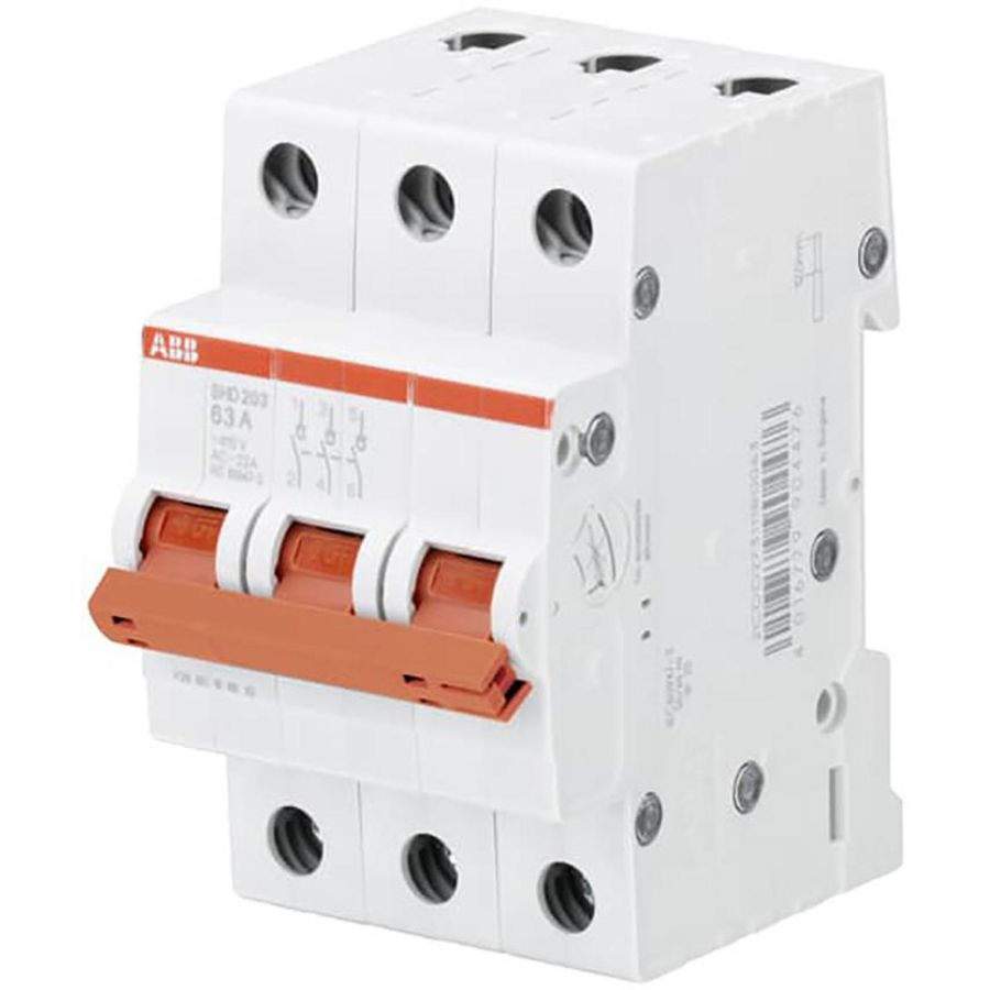 Lastscheider schakelaar rood 3P 16A 415VAC AC-22A 10 kA