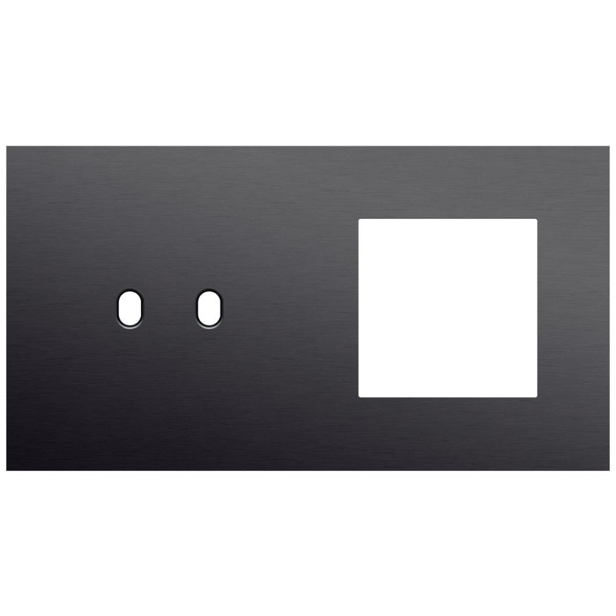 Afdekplaat 2-voud horiz. 71mm centerafst. 224-57807