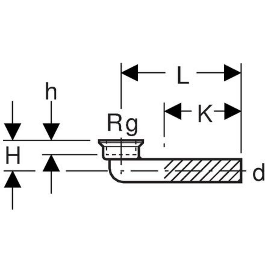 Polyethyleen (PE) aansluitbocht 48 met 60 x 1/8" binnendraad