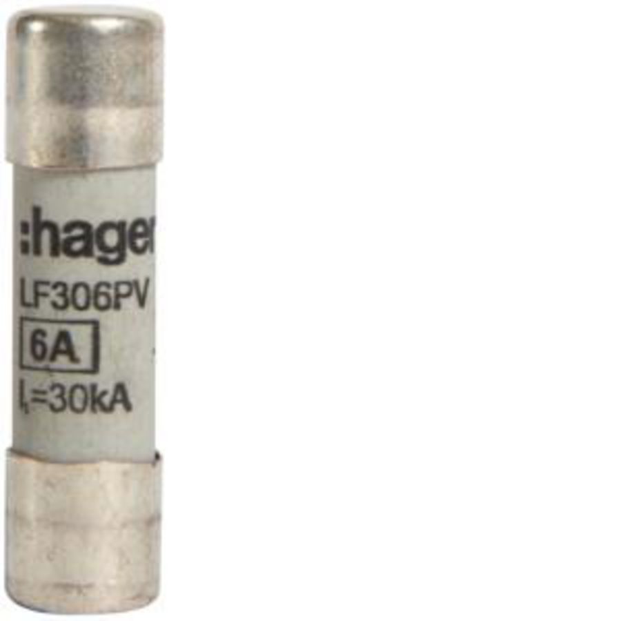 Zekering PV Ø10x38mm 1000V DC 6 AVVE=10
