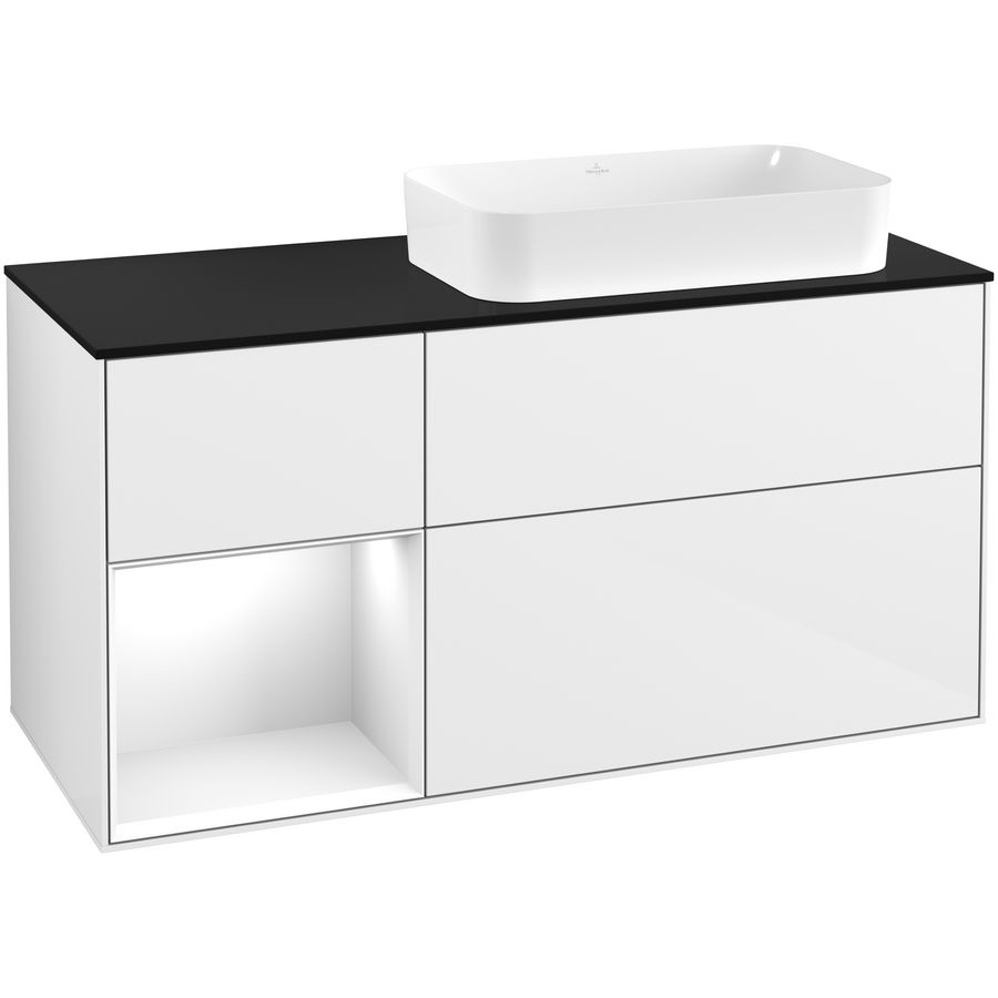 Wastafelonderkast Finion 1200x603x501mm G.White.L G682GFGF
