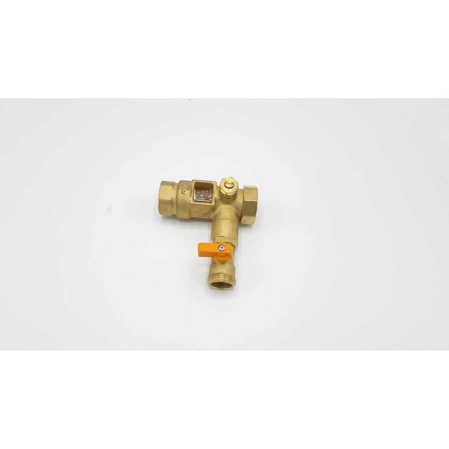 Flowmeter 3/4" 3-22l/min. incl vul- en aftap