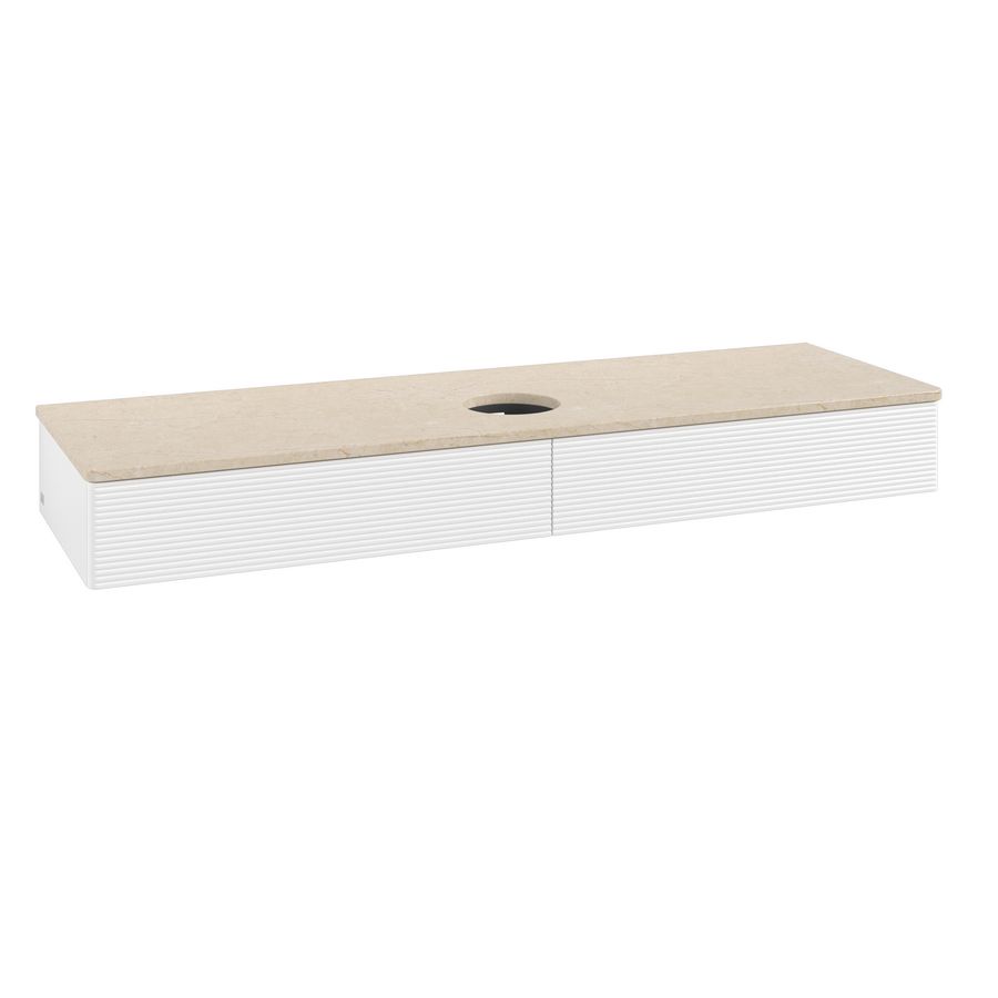 Wastafelonderkast Antao 1600x190x500mm White Matt Lacquer K14113MT