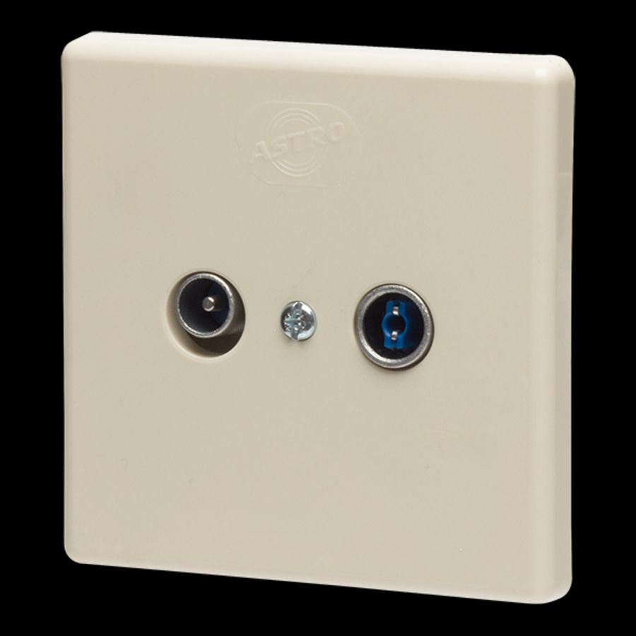 Contactdoos inbouw radio/TV tot 1218 MHz met afdekpl. VVE=10