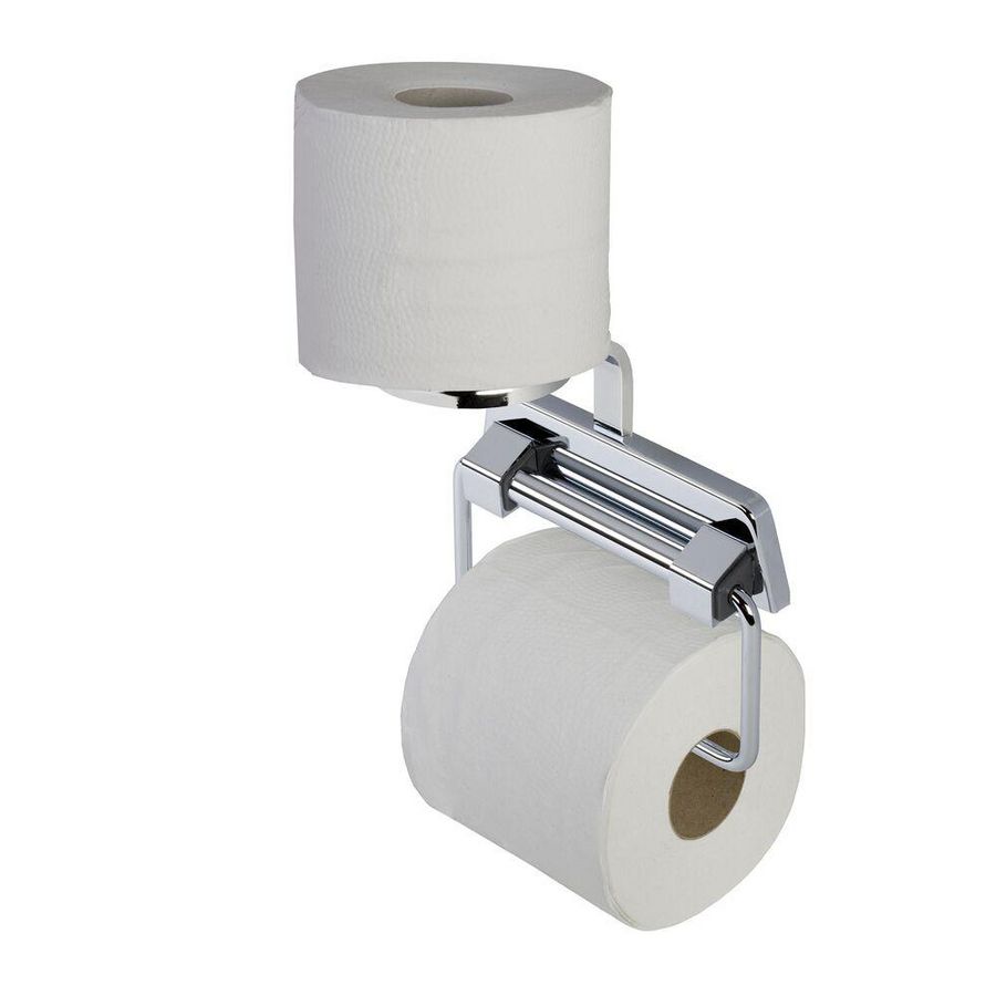 Closetrolhouder chroom met veer zonder klep met reserveclosetrolhouder STANDARD