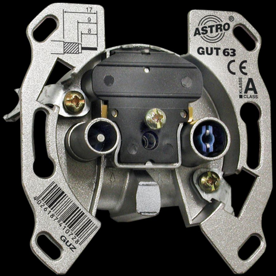 Contactdoos-rijg inbouw radio/TV/satelliet zonder afdekplaat