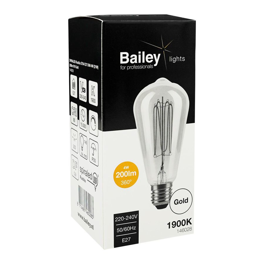 LED-lamp ST64 Rustika E27 DIM 4W (21W) 200lm 919 goud