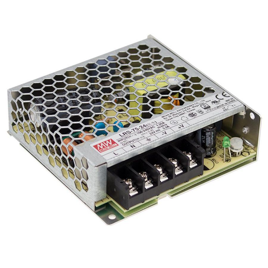 AC-DC gesloten Switching PSU Full range 85-264VAC 75W 24V